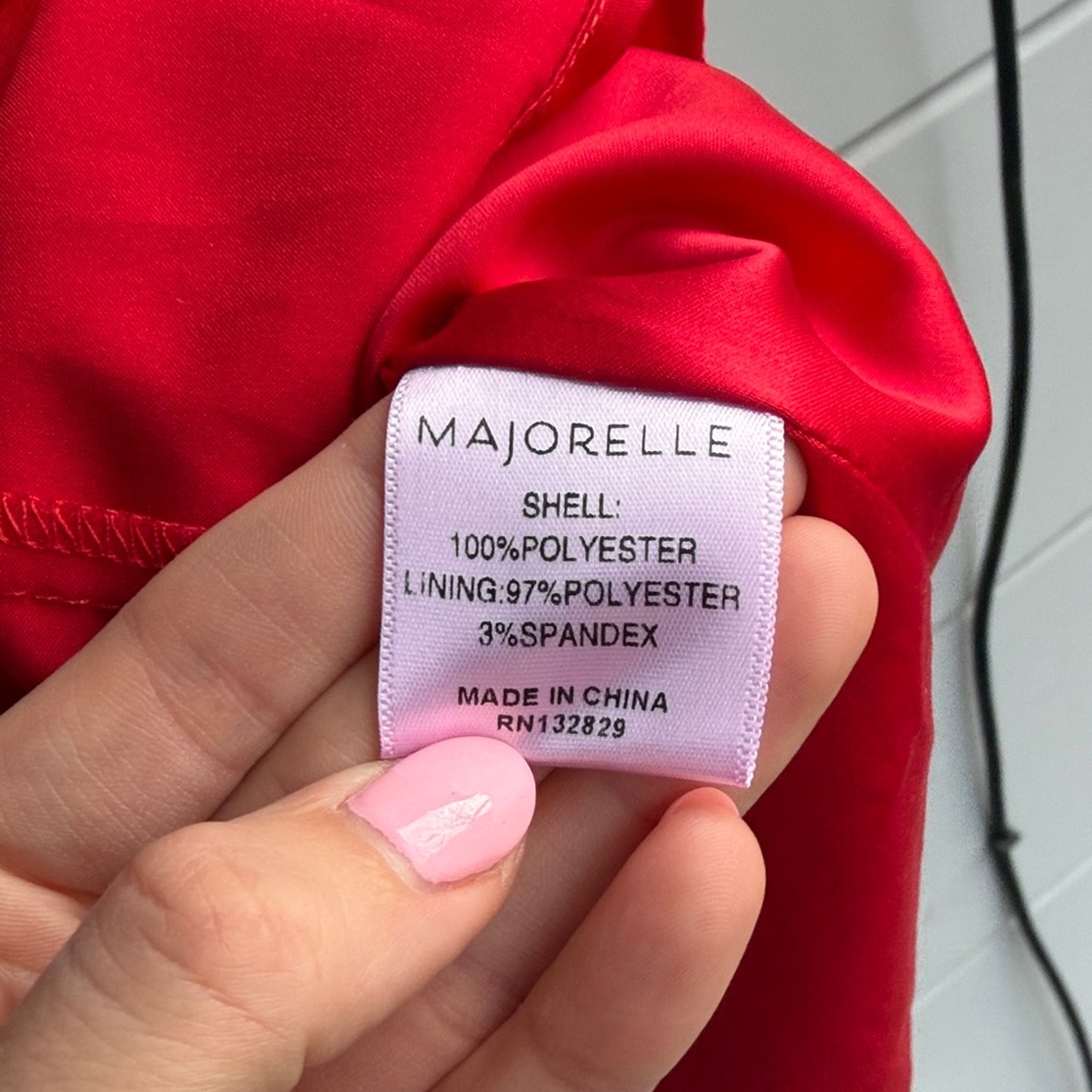 MAJORELLE Marsha Mini Dress in Red - Picture 13 of 14